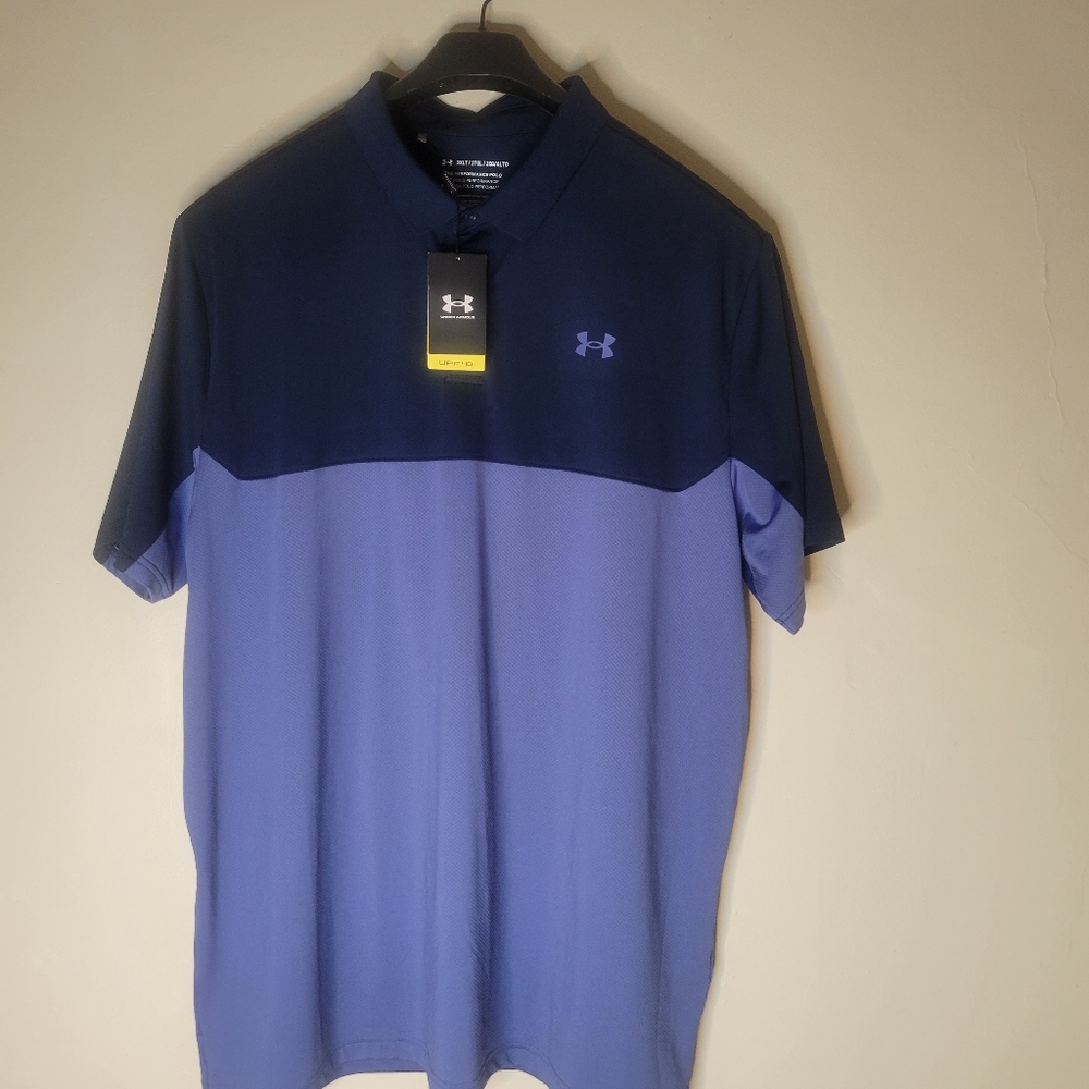 Under Armor, Polo, 3XLT, Blue & Lavender. - Picture 2 of 3